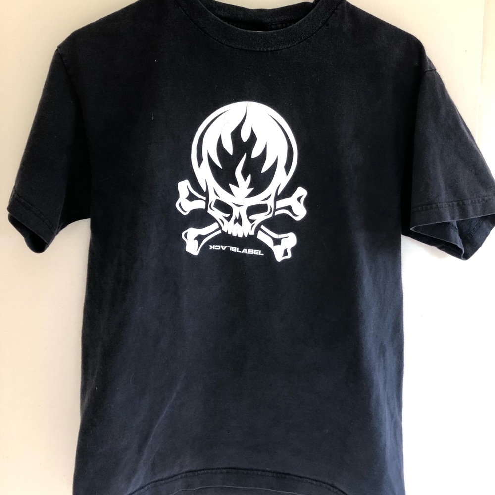 Vintage black Label skateboard brand tee